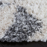 Safavieh Berber Shag 6'-7" x 6'-7" Rug in Grey / Ivory