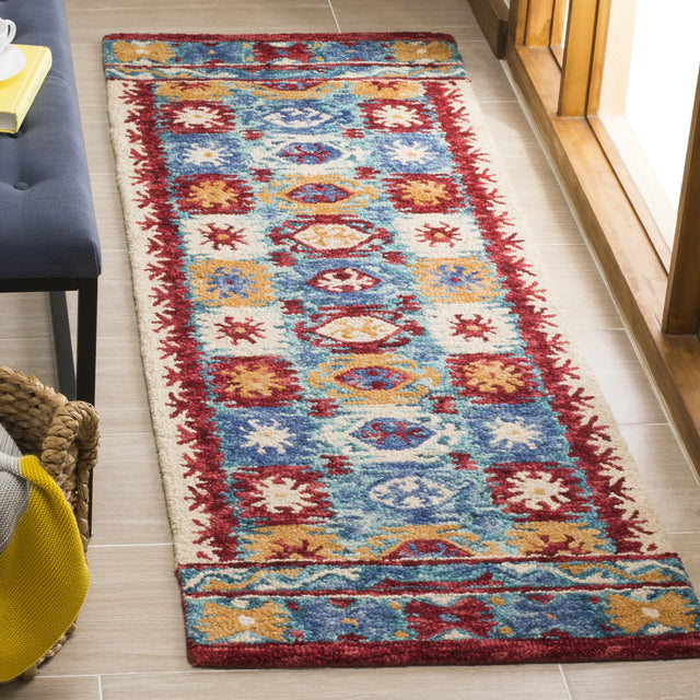 Safavieh Aspen 2'-3" x 7'-0" Rug in Blue / Red