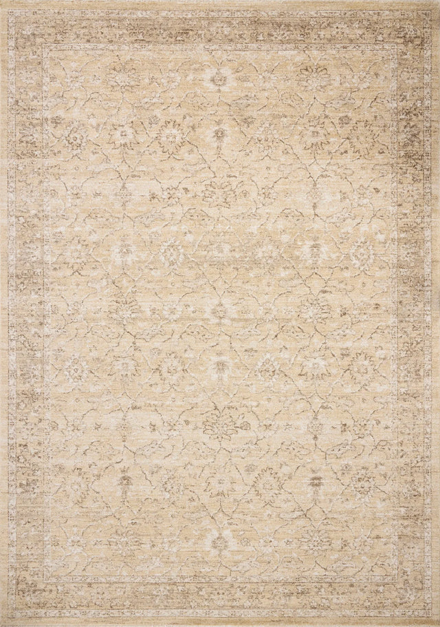 Chris Loves Julia x Loloi Palma PLM-10 Wheat / Bark Rug - main flat