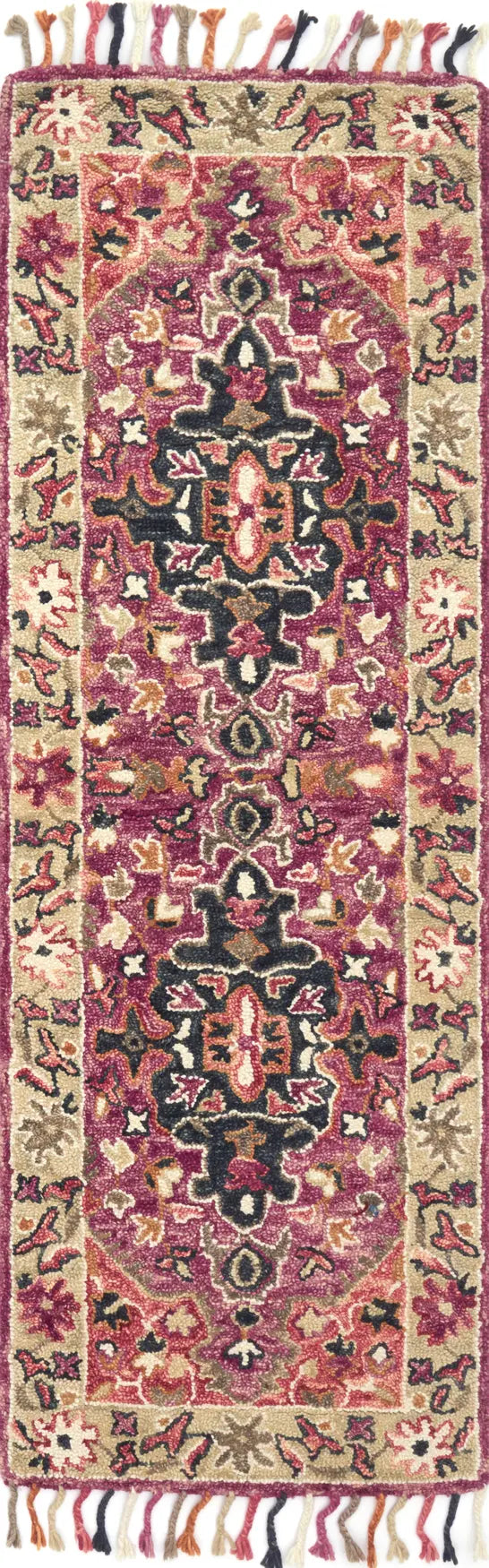 Loloi Zharah Zr-05 Raspberry / Taupe Rugs - runner flat