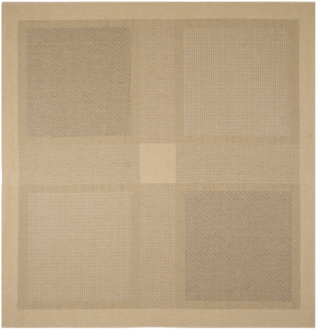 Safavieh Courtyard 7'-10" x 7'-10" Rug in Natural / Brown