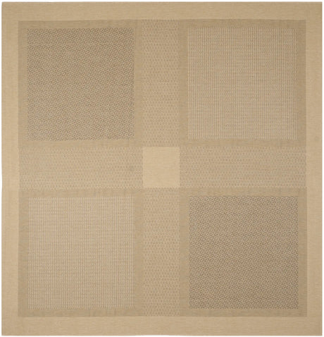 Safavieh Courtyard 7'-10" x 7'-10" Rug in Natural / Brown