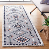 Safavieh Marrakesh 2'-2" x 8'-0" Rug in Grey / Blue Rust
