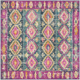 Safavieh Madison 6'-7" x 6'-7" Rug in Fuchsia / Blue
