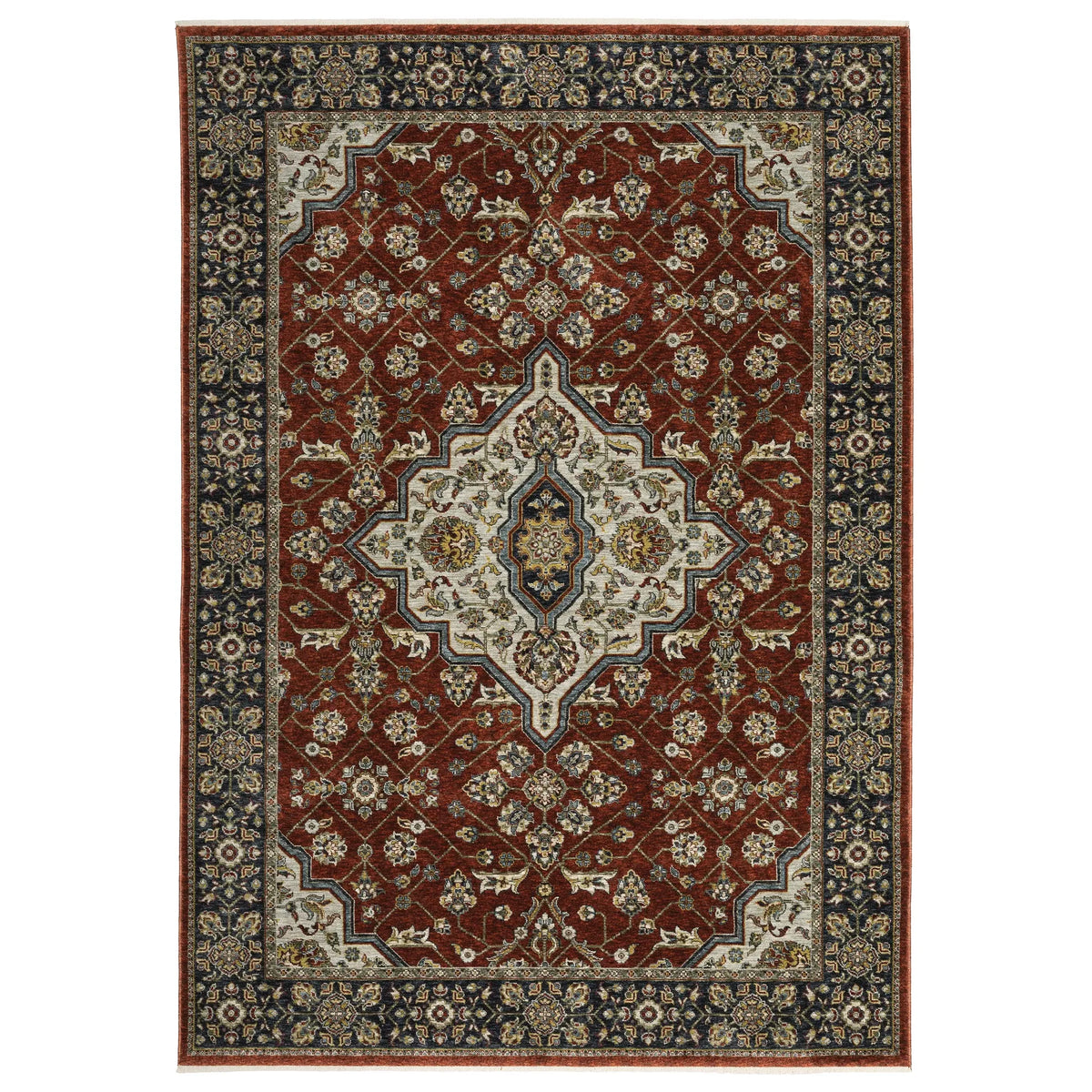 Oriental Weavers Sphinx Aberdeen 4151R Red/ Blue Rugs - main flat