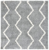 Safavieh Venus Shag 500 6'-7" x 6'-7" Rug in Grey / Ivory