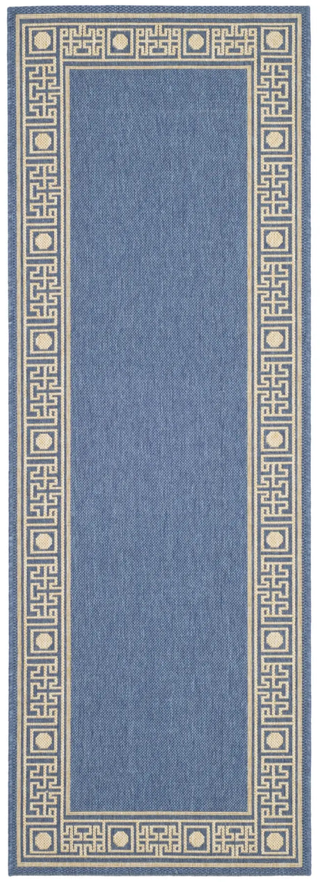 Safavieh Courtyard 2'-3" x 6'-7" Rug in Blue / Beige