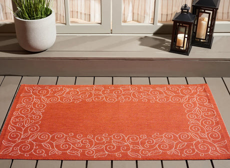 Safavieh Courtyard 2'-7" x 5'-0" Rug in Terracotta / Beige