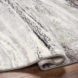Surya Allegro Plus Agp-2307 Ivory, Charcoal, Light Gray, Black, Rust, Amber Rug.