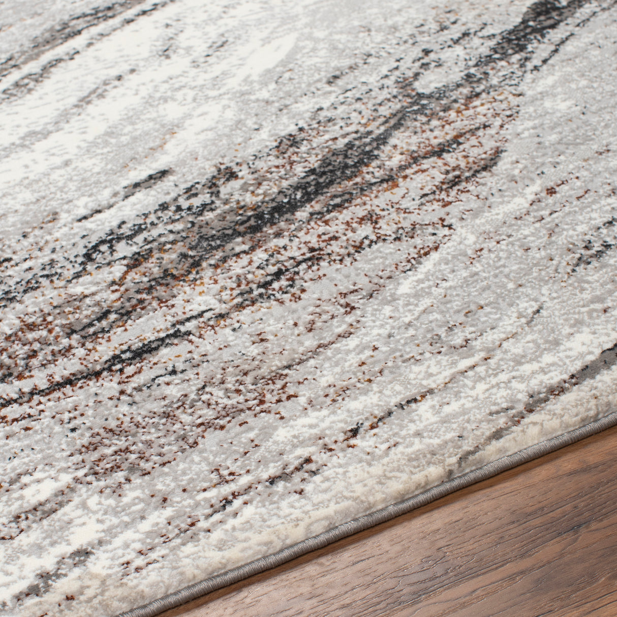 Surya Allegro Plus Agp-2307 Ivory, Charcoal, Light Gray, Black, Rust, Amber Rug.