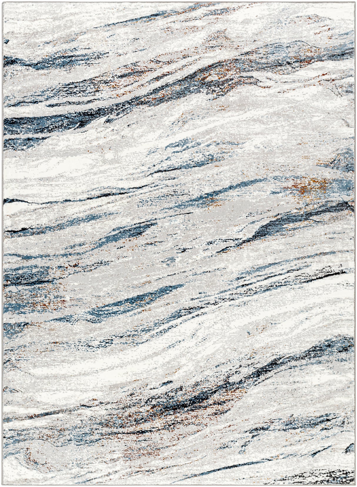 Surya Allegro Plus Agp-2308 Ivory, Medium Gray, Navy, Black, Rust, Amber Rug.