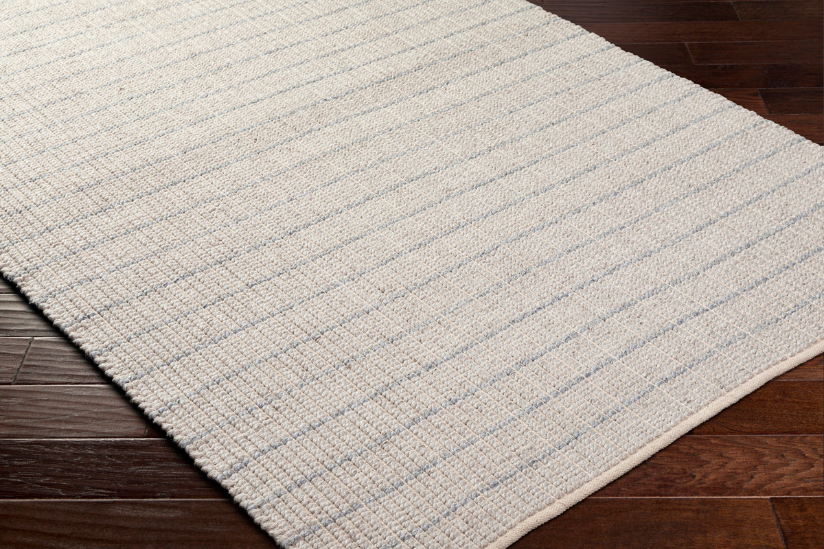 Surya Ahlat Aht-2304 Pale Slate, Pearl, Sterling Grey, Metallic - Silver, Sage Rug.