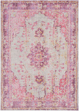 Surya Antioch Aic-2305 Bright Pink, Light Gray, Lavender Rugs.