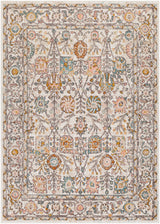 Surya Ankara Akr-2332 Dusty Pink, Off-White, Sky Blue, Light Gray, Charcoal, Mustard Rug.