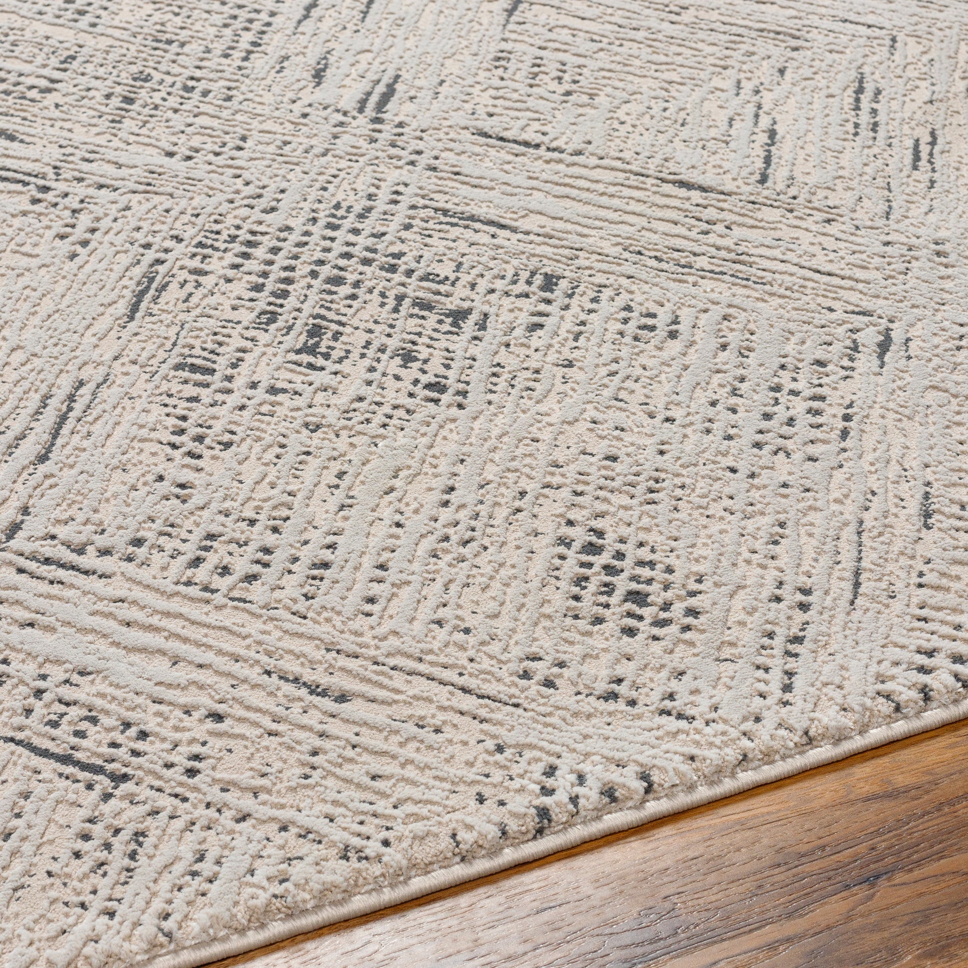 Surya Alder Ald-2313 Taupe, Ivory, Black Area Rug