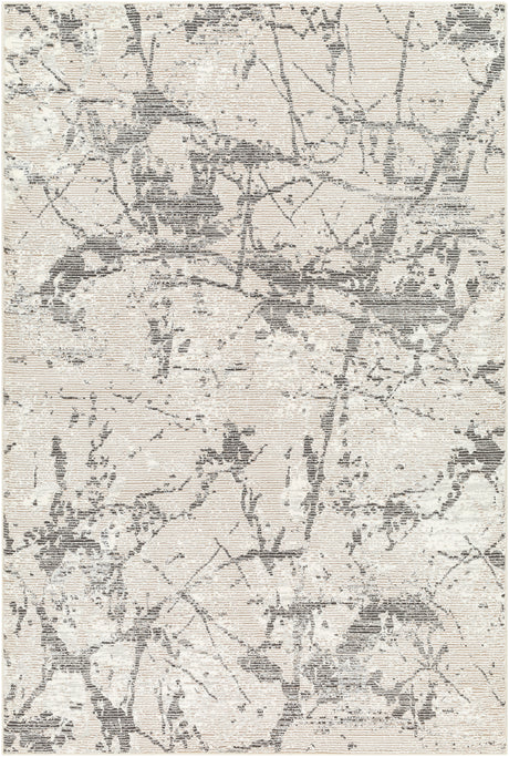 Surya Alder Ald-2314 Ivory, Taupe, Tan, Gray, Charcoal, Light Slate Rug.