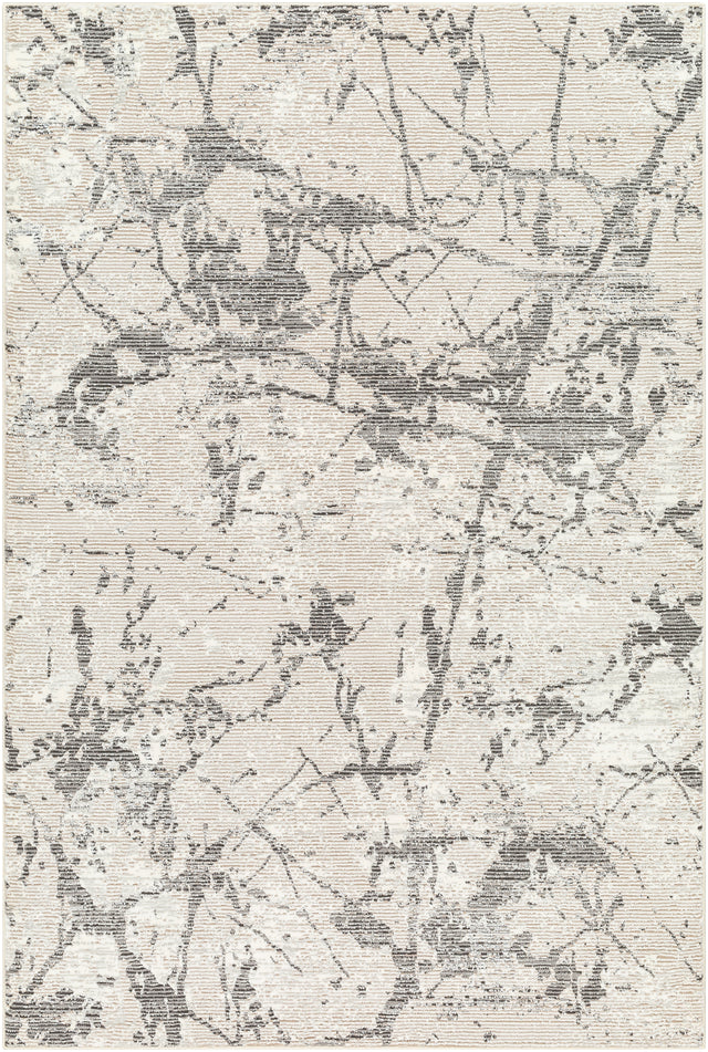 Surya Alder Ald-2314 Ivory, Taupe, Tan, Gray, Charcoal, Light Slate Rug.