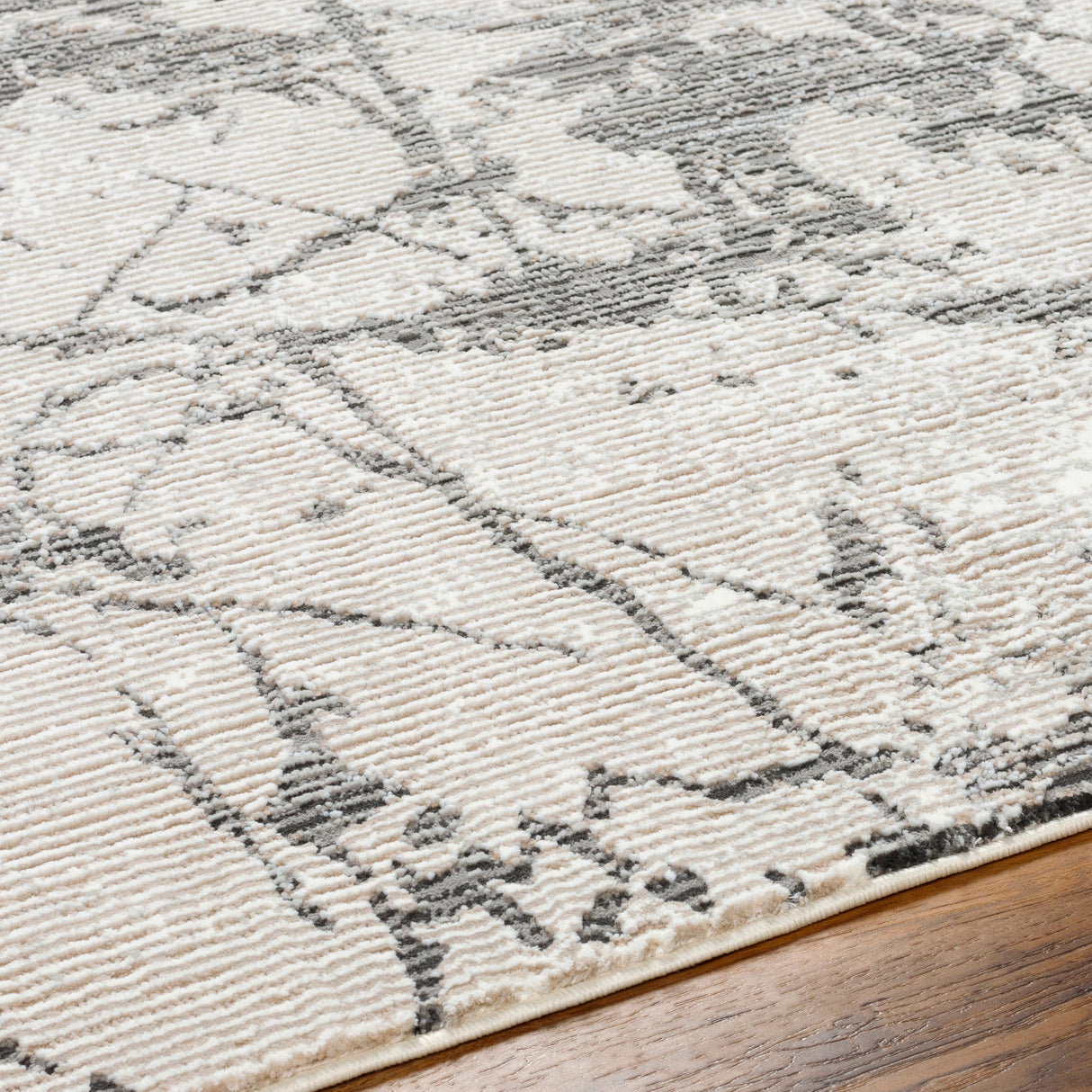 Surya Alder Ald-2314 Ivory, Taupe, Tan, Gray, Charcoal, Light Slate Rug.