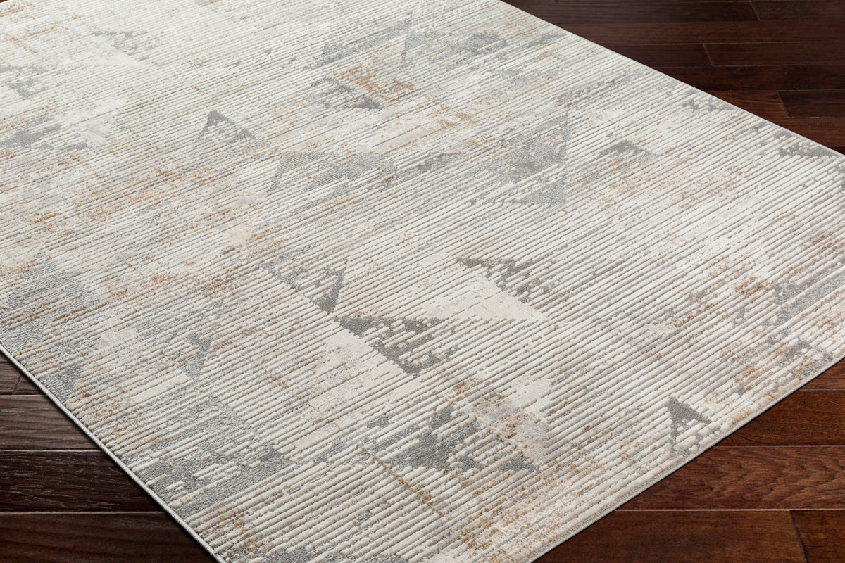 Surya Alamo Alo-2302 Gray, Off-White, Charcoal, Tan, Dusty Pink, Plum Rug.