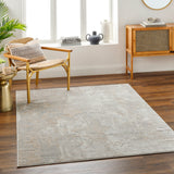 Surya Alamo Alo-2311 Tan, Gray, Off-White, Dusty Pink, Charcoal, Plum Rug.
