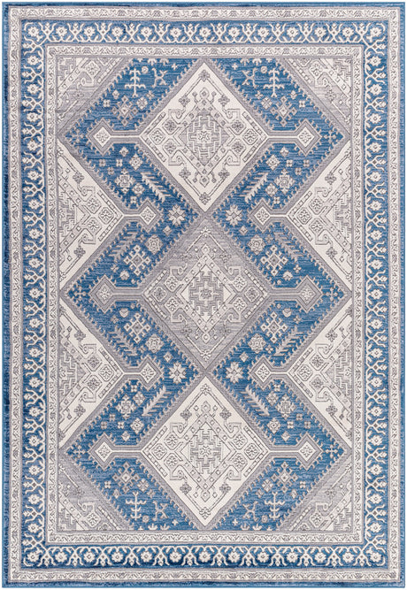 Surya Alamo Alo-2317 Black, Off-White, Charcoal, Navy Rug.