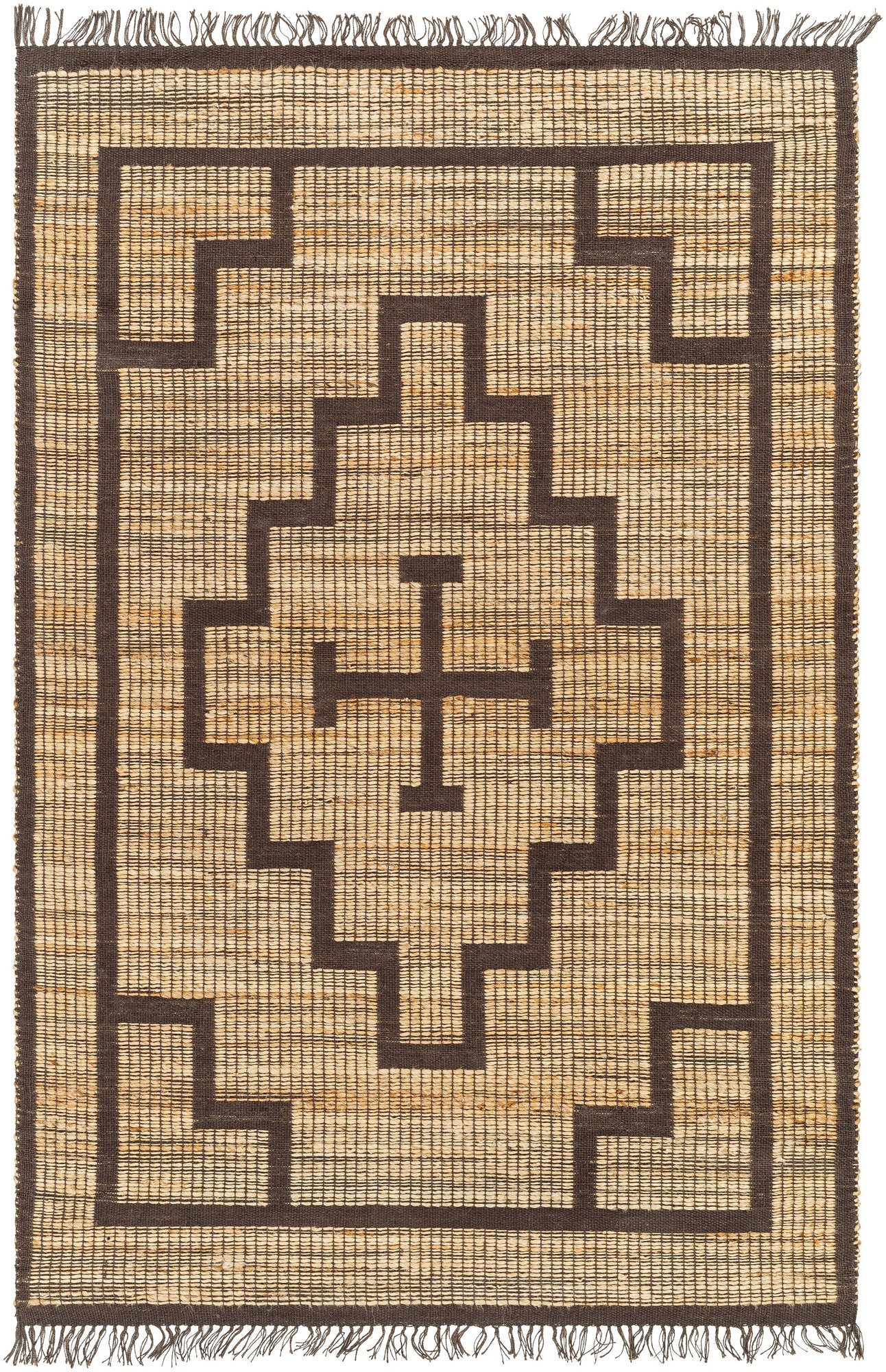 Surya Alex Alx-2309 Camel, Light Wood, Taupe, Nickel, Wheat, Eggplant Area Rug