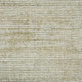 Hand-woven striped sand area rug with textured looped pile, rectangle.