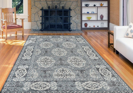 Amer Alexandria Alx-10 Steel Blue Rugs.