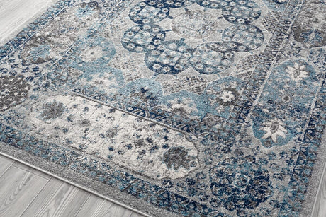 Amer Alexandria Alx-83 Gray Sea Blue Rugs.