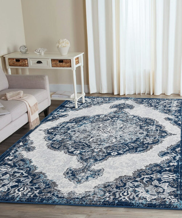 Amer Alexandria Alx-86 Ivory Navy Rugs.