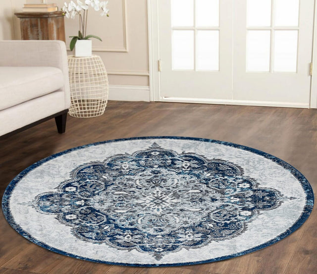 Amer Alexandria Alx-86 Ivory Navy Rugs.