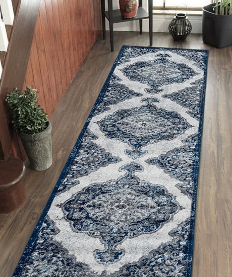 Amer Alexandria Alx-86 Ivory Navy Rugs.