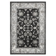 Amer Alexandria Classic Bordered Power-Loom Black/Ivory Area Rug