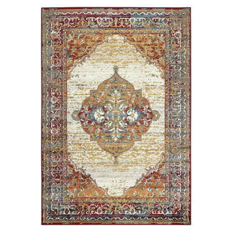 Amer Allure Classic Medallion Power-Loom Beige/Red Area Rug