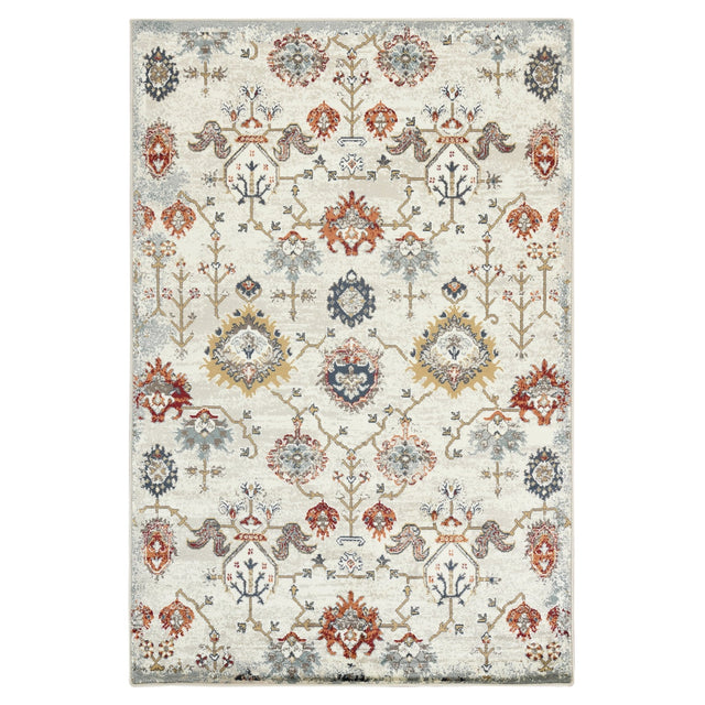 Amer Allure Classic Oriental Power-Loom Beige Area Rug