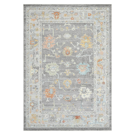 Amer Bohemian Classic Bordered Indoor-Outdoor Taupe Area Rug