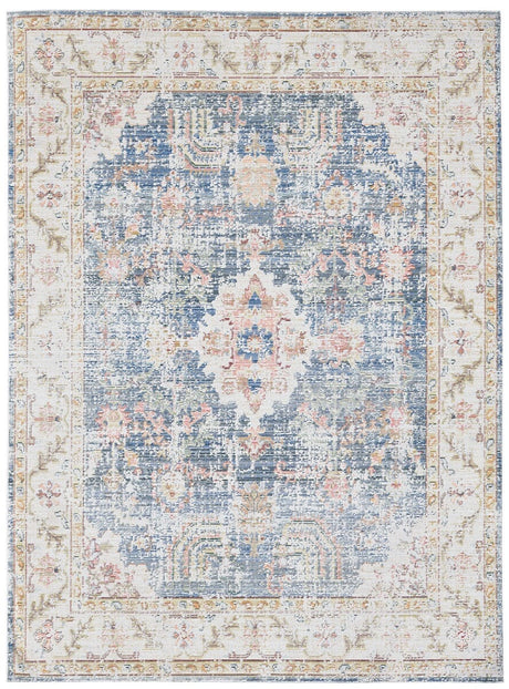 Amer Century Cen-18 Indigo Blue Ivory Rugs.