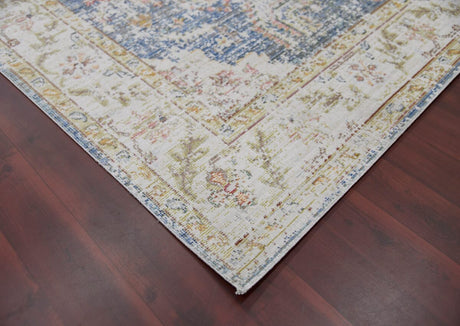 Amer Century Cen-18 Indigo Blue Ivory Rugs.