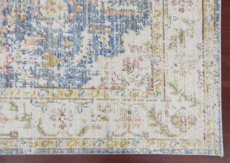 Amer Century Cen-18 Indigo Blue Ivory Rugs.