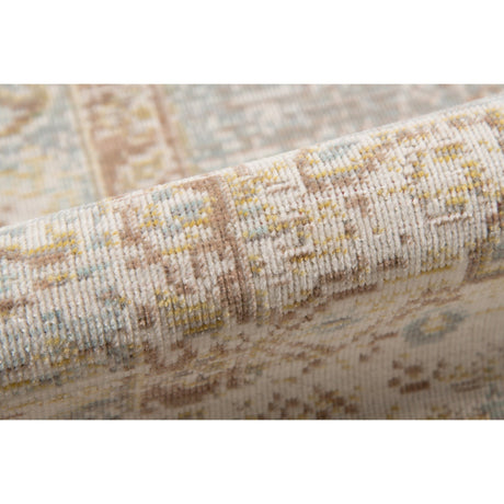 Rug border close-up with textured weave and subtle fringe along the edge
