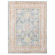 Amer Century Vintage Medallion Power-Loom Navy/Pink Runner Rug