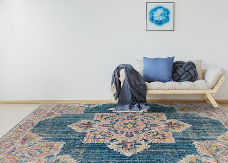 Amer Eternal Ete-22 Turquoise Blue Rugs.