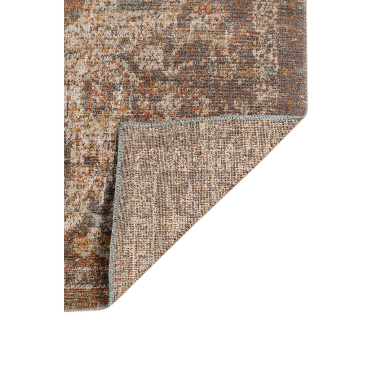 Amer Eternal Farmhouse Medallion Power-Loom Taupe Round Rug