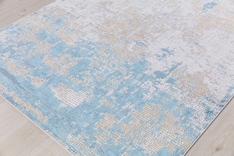 Amer Hamilton Ham-6 Gold Blue Rugs.