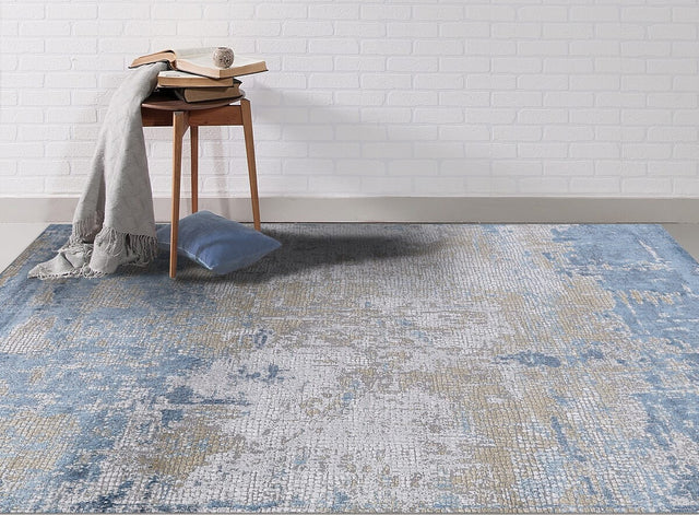 Amer Hamilton Ham-6 Gold Blue Rugs.