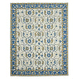 Amer Romania Classic Floral Hand-Hooked Royal Blue Area Rug