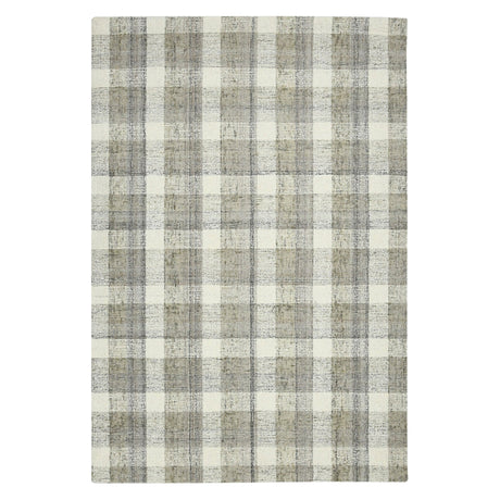 Amer Tartan Farmhouse Plaid Hand-Tufted Sand Area Rug