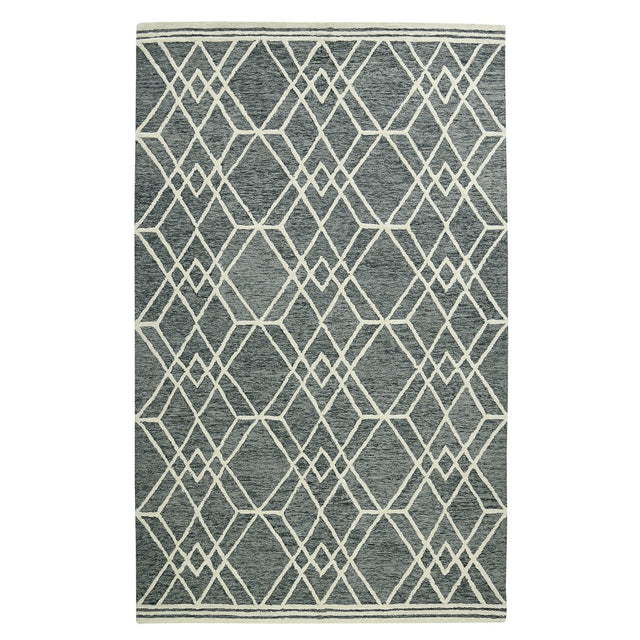 Amer Vista Neutral Geometric Hand-Hooked Gray Area Rug