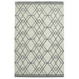 Amer Vista Neutral Geometric Hand-Hooked Ivory Area Rug