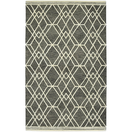 Amer Vista Neutral Geometric Hand-Hooked Khaki Area Rug